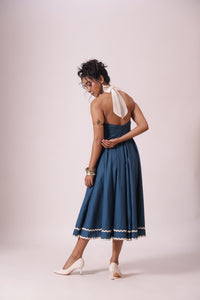 Blue Flowy Midi Dress