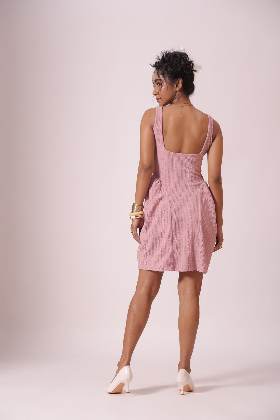 ⁠Baby Pink Short Dress