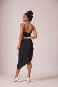 Black Satin bodycon Dress