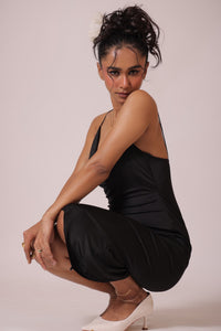 Black Satin bodycon Dress